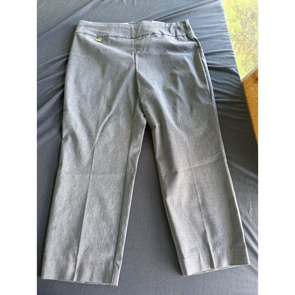 Alfani Women Tummy Control Capri Pants Light Grey Heather Size 12 100035306MS
